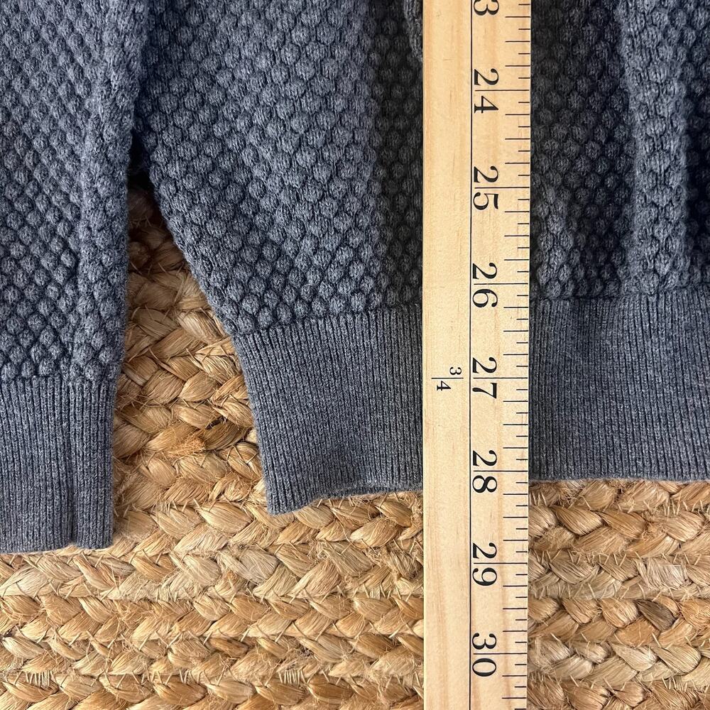 Massimo Dutti Zip Sweater Mens XL Gray Cotton Cashmere Knit Jacket Full Zip - Picture 11 of 12